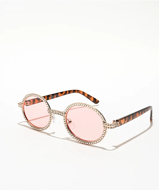 Empyre Bling Pink Round Sunglasses