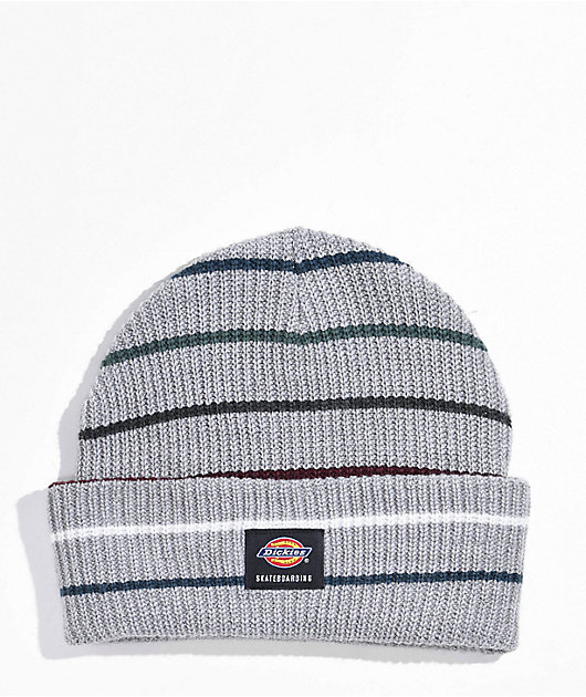 95235-dickies-skate-grey-stripe-beanie-1.jpg Dickies Skate Grey Stripe Beanie