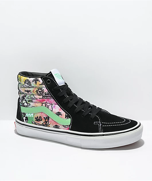 Vans Sk8-Hi Shroom Doom Black & White Skate Shoes