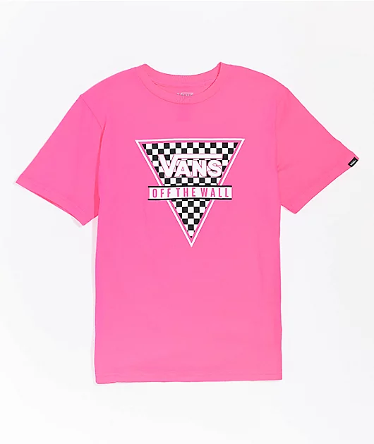 Vans Kids' Classic Triangle Logo Pink T-Shirt