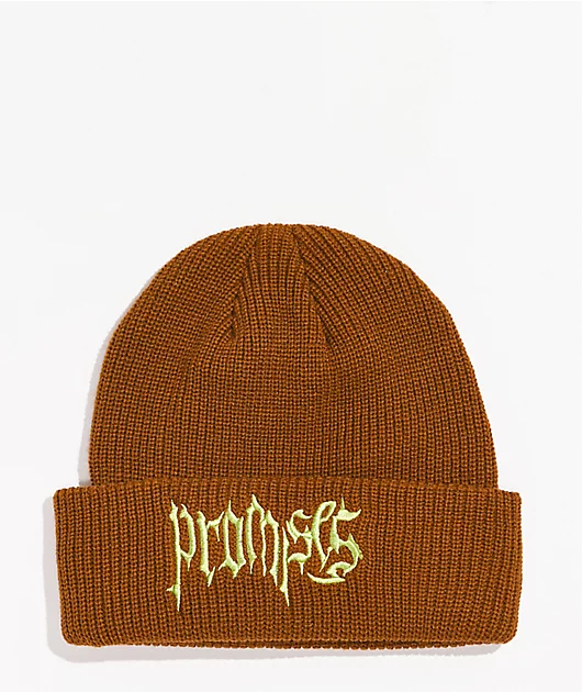 Broken Promises Play Fight Brown Beanie
