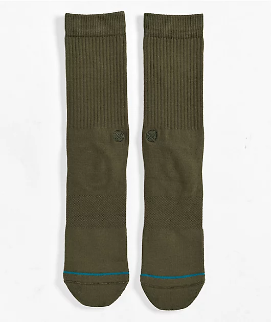 Stance Icon Green Crew Socks