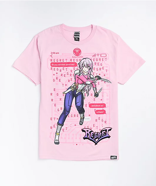 Broken Promises Regret And Reboot Pink T-Shirt