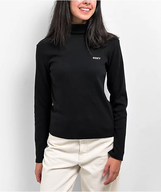 96385-obey-belle-black-turtle-neck-sweater-1.webp Obey Belle Black Turtle Neck Sweater