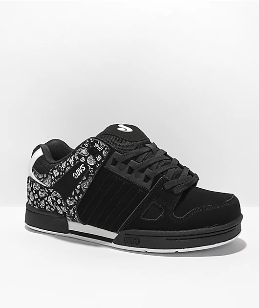 DVS Celcius Black, White, & Paisley Skate Shoes