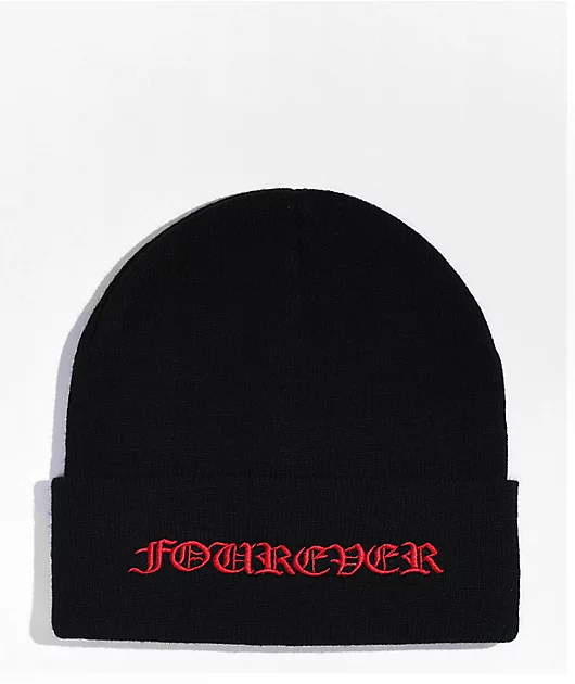 4Hunnid Fourever Black Beanie