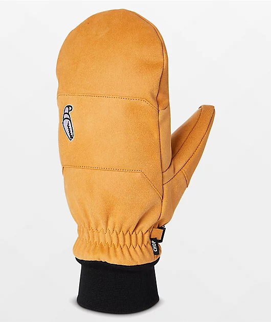 Crab Grab Chop Tan Snowboard Mittens