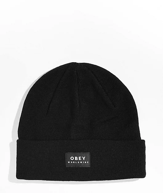 Obey Vernon II Black Beanie