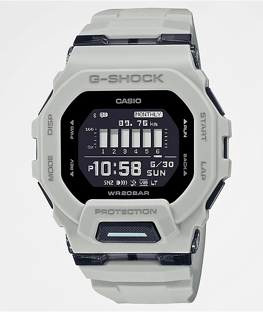 G-Shock GBD200 White & Black Digital Watch