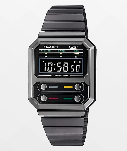 Casio Vintage Revival Grey & Black Digital Watch