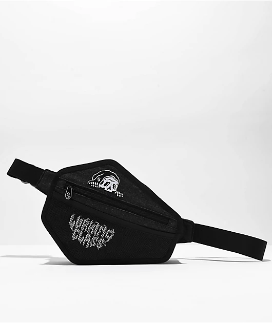 Lurking Class by Sketchy Tank Coffin Black Wash Denim Fanny Pack
