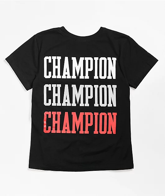 Champion Original Left Logo Black T-Shirt