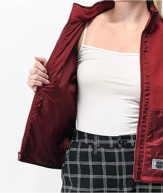 Vans Tommy Burgundy Fleece Zip Jacket