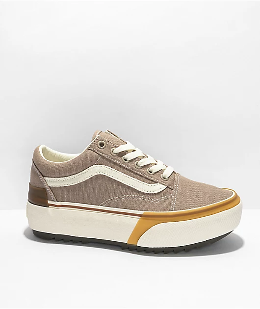 Vans Old Skool Stacked Cobblestone Platform Shoes