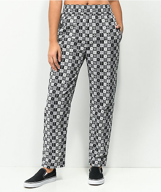Vans x Skateistan Black & White Print Elastic Waist Pants
