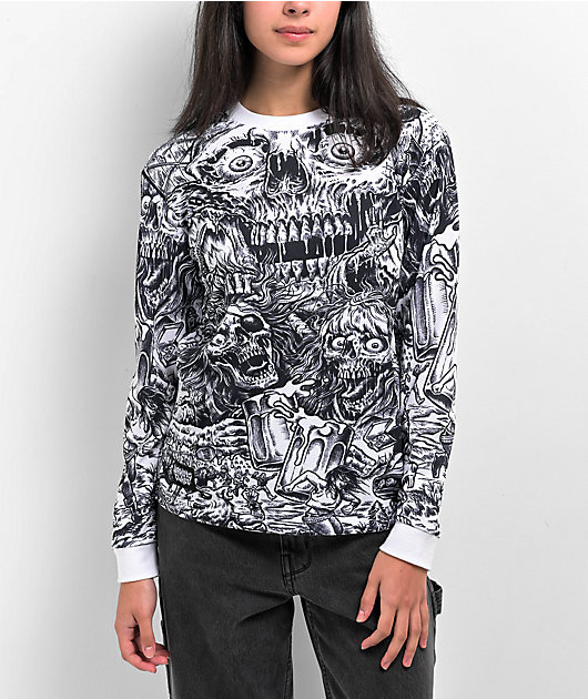 Lurking Class by Sketchy Tank x Stikker Long Sleeve Waffle Knit T-Shirt