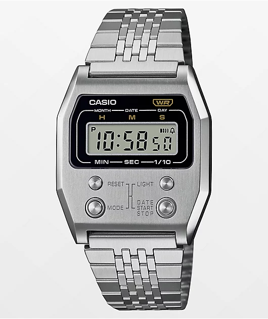 Casio A1100D-1VT Vintage Silver Digital Watch