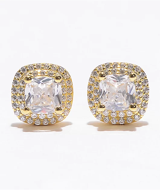 98150-king-ice-iced-square-frame-gold-stud-earrings-2.webp King Ice Iced Square Frame Gold Stud Earrings