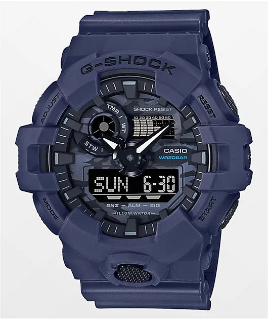 G-Shock GA700CA-2A Navy Blue Digital & Analog Watch