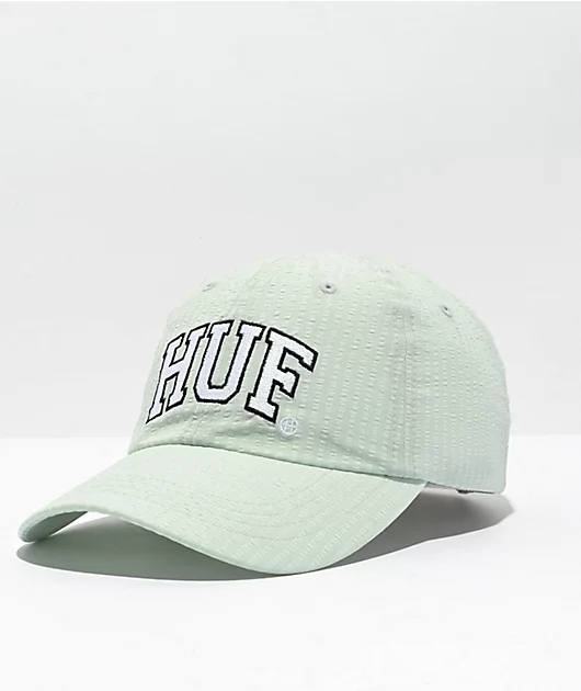 HUF Arch Logo Pastel Green Strapback Hat