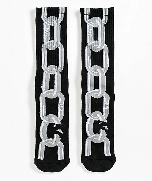 HUF Linked Black Crew Socks