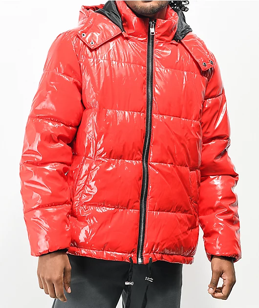 American Stitch Red Shine Puffer Jacket