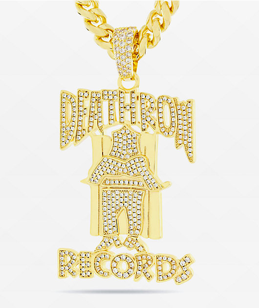King Ice x Death Row Records OG Death Row 20\" Gold Necklace