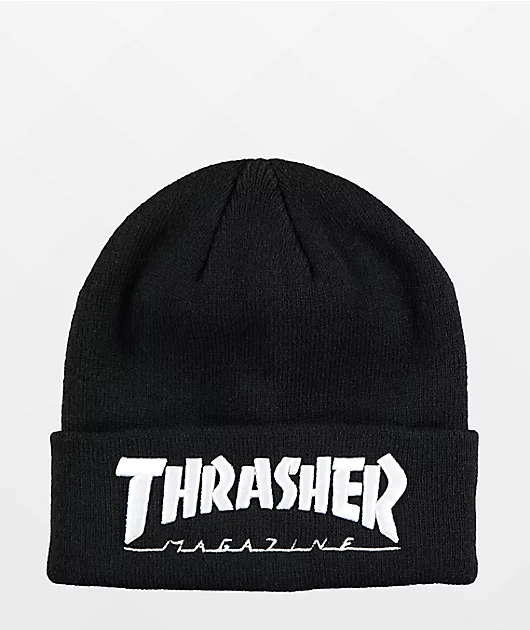 99703-thrasher-magazine-black-beanie-1.webp Thrasher Magazine Black Beanie