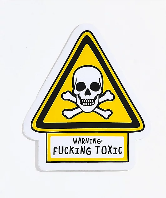 Stickie Bandits Toxic Warning Sticker