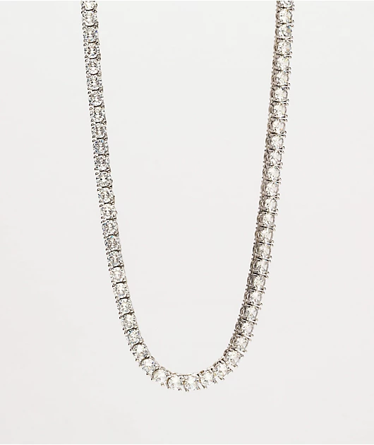 The Gold Gods White Gold Diamond 22\" Tennis Chain